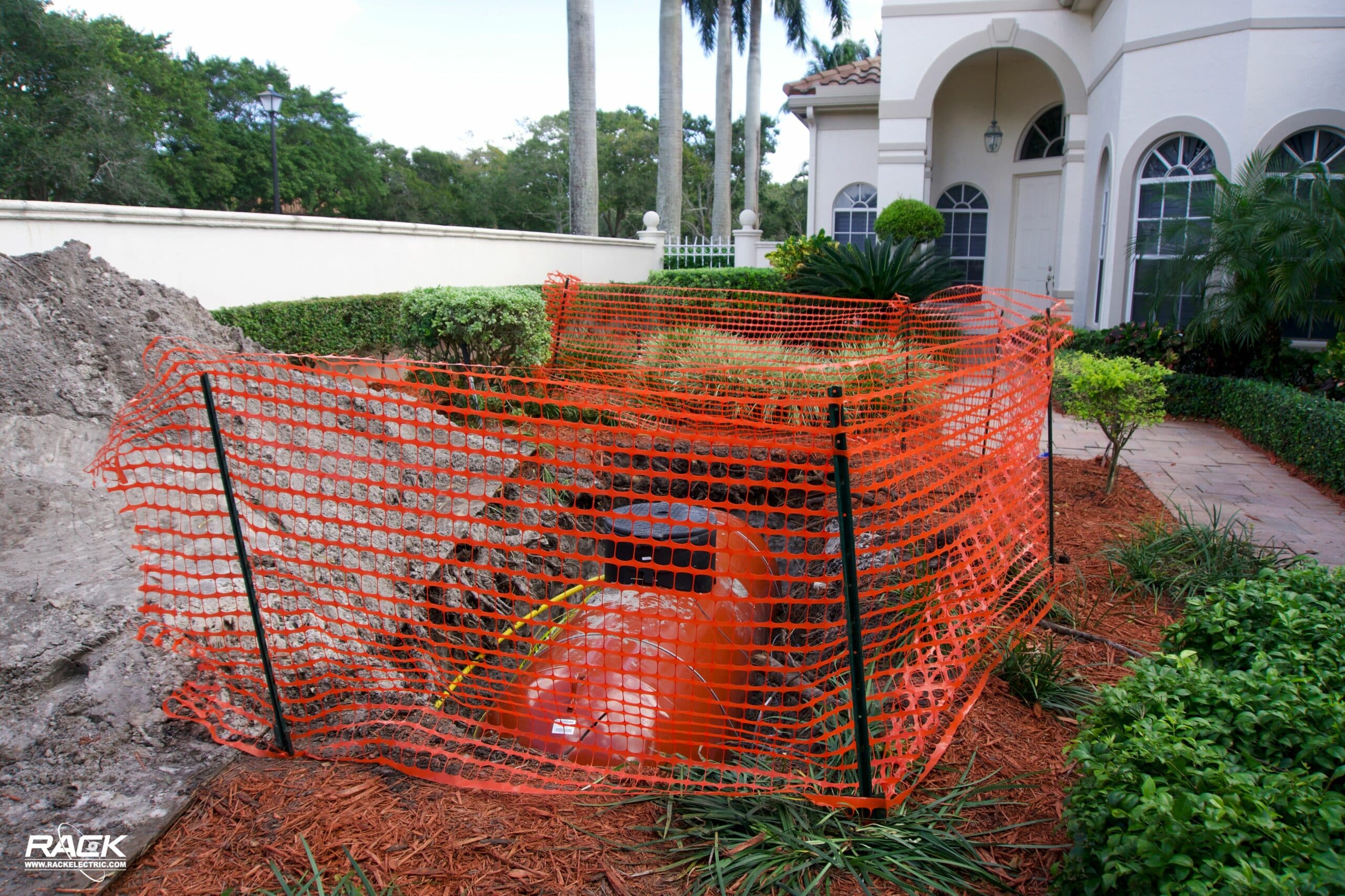 underground propane tank being installed