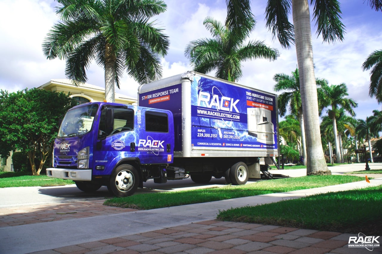 rack electric service truck