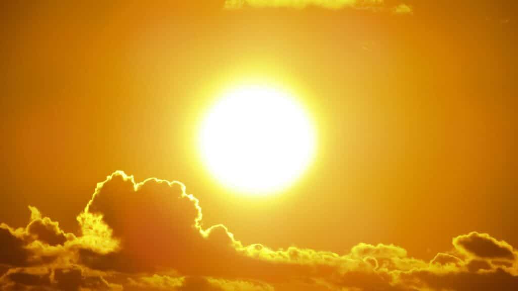 The sun during a DeLand, FL heatwave